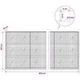  Gabion s žicom debljine 5 mm i mrežom 5x5 cm 800x20x150 cm - 20 cm 150 cm 800 x 230 cm | shoptok.hr