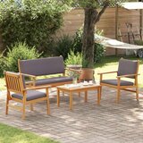 vidaXL Vanjski set kauča Set od 4 Nauljeni završetak Čvrsto drvo akacije | shoptok.hr