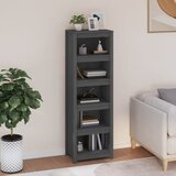 The Living Store Knjižna omara siva 50x35x154 cm trdna borovina - Knjižna Omara, (21431440) Cene