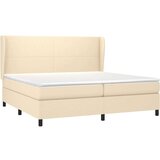  S oprugama i madracem krem 200 x 200 cm od tkanine | shoptok.hr