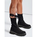 DStreet Botki damskie na platformnie czarne | ePonuda.com