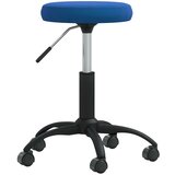 vidaXL Uredska okretna stolica Plavi baršun | shoptok.hr