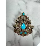 Kesi Brooch XZ459-191 gold + blue | shoptok.hr