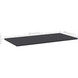 Police za knjige 8 kom sive 80 x 40 x 1,5 cm od iverice | shoptok.hr