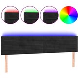 Maison Chic led posteljno vzglavje - vzglavna omarica - nočna omarica črno 180x5x78/88 cm žamet, (21712847) Cene