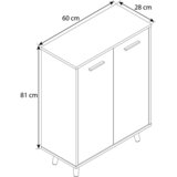 MID.YOU KOMODA, antracit, bela | Shoptok.si