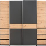 CARRYHOME OMARA ZA OBLAČILA, barve grafita, hrast artisan | Shoptok.si