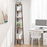 vidaXL Kutna polica s 5 razine Tamnosmeđa-crna 45 5x31 5x180 cm Cijene