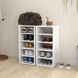 vidaXL Omarica za čevlje 2 kosa bela 31,5x35x70 cm iverna plošča | Shoptok.si