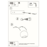  Stenska keramična svetilka GLOBE, (21347370) | Shoptok.si