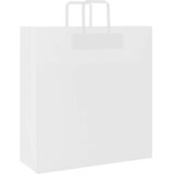  Papirnate vrećice 250 kom s ručkama bijele 45x17x48 cm | Eponuda.com