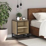 vidaXL Noćni ormarić Sonoma hrast 40x31x50cm Konstruirano drvo i metal | shoptok.hr