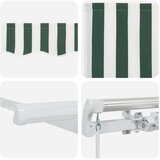  Skrovita tenda Zelena i bijela 400 × 300 cm | shoptok.hr