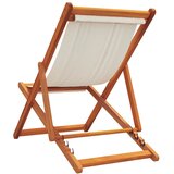  Sklopive stolice za plažu 2 kom krem bijele od tkanine | Eponuda.com