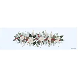 Butter Kings pamučno gazište s božićnim motivima jele grane, 140 x 40 cm