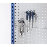 eurokraft pro nadgradnja plošče z luknjami za montažni voziček, z 2 luknjičastima ploščama bele aluminijaste barve, dxš 1086 x 960 mm Cene