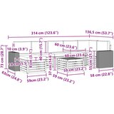  Set vanjskih sofa 8 kom. Prirodna i krem | shoptok.hr