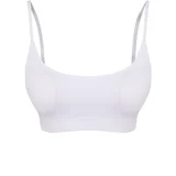 Trendyol White Seamless Non-wired Cupped Bralette Knit Bra