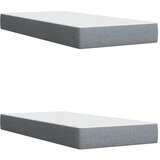  Krevet s oprugama i madracem svjetlosivi 200 x 200cm od tkanine | shoptok.hr