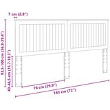 Uzglavlje s uzglavljem Smeđi hrast 180 cm Konstruirano drvo | shoptok.hr