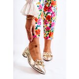 Kesi Leather Lacquered Snakeskin Pumps Gold Elissabeth | Shoptok.si