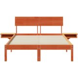  Konstrukcija postelje z vzglavjem Voskast rjav 135 x 190 cm, (5000126676) | Shoptok.si