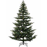  Umjetno božićno drvce s nogom 150 cm 150 LED lampica - Zelena 150 cm s LED svjetlima | shoptok.hr