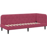  Kutni okvir kreveta Vinska crvena 80 x 200 cm Baršun | shoptok.hr