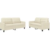  2-dijelni set sofa s jastucima krem od umjetne kože | Eponuda.com