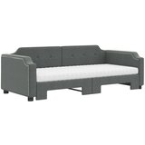  Dnevni krevet na razvlačenje tamnosivi 90 x 190 cm od tkanine | shoptok.hr