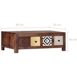 vidaXL Stolić za kavu 90 x 50 x 30 cm od masivnog drva šišama | shoptok.hr