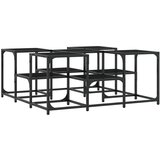 Maison Chic Klubska mizica - kavna mizica - Nizka mizica črna 91x91x40 inženirski les, (21754191) | Shoptok.si
