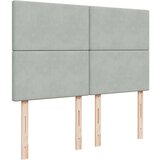 vidaXL Box spring postelja z vzmetnico svetlo siv 140x190 cm žamet | Shoptok.si