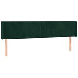  Uzglavlje s ušima tamnozeleno 203x16x78/88 cm baršunasto | shoptok.hr