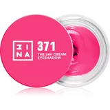 3INA The 24H Cream Eyeshadow kremasto senčilo za oči odtenek 371 - Electric Pink 3 ml