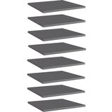 vidaXL Police za knjige 8 kom visoki sjaj sive 40x40x1,5 cm od iverice Cijene