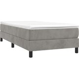 vidaXL Box spring posteljni okvir svetlo siv 80x200 cm žamet | Shoptok.si