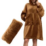 Pulover odeja s kapuco 4v1 – toffee XXL - Froster - Home warming - Za 40 let | Shoptok.si