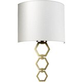 Elstead Lighting Elstead Stenska svetilka Clark Medium z 1 lučjo, starana medenina, senčnik iz umetne svile v slonokoščeni barvi, (22099019) | Shoptok.si