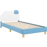  Otroški posteljni okvir z vznožjem Modra 80 x 200 cm PU, (5000104704) | Shoptok.si