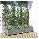  Vrtna sadilica s rešetkom svjetlosiva 120 x 40 x 121 5 cm PP | shoptok.hr