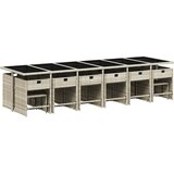  17-dijelni vrtni blagovaonski set s jastucima svijetlosivi | shoptok.hr