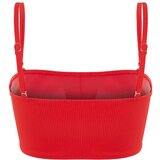 Trendyol Red Textured Strapless Bikini Top | shoptok.hr