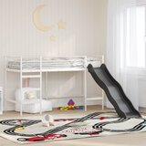  Krevet na kat za djecu s toboganom Bijela i antracit | shoptok.hr