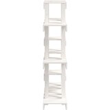  Stalak za biljke bijeli 104,5 x 25 x 109,5 cm masivna borovina | shoptok.hr