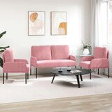  Sedežne garniture 3 pcs Roza 115 x 56 x 80 cm Vezani les | Shoptok.si