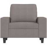  Fotelja s tabureom smeđesiva 60 cm od tkanine | shoptok.hr