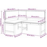  Vrtna stolica Smeđa 140 x 100 x 91cm Čvrsto drvo akacije | shoptok.hr