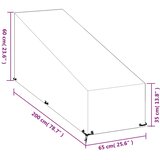 Navlaka za ležaljku s 12 ušica 200x65x35/60 cm od polietilena | shoptok.hr