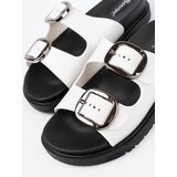 SEASTAR White flip-flops with silver buckles | shoptok.hr